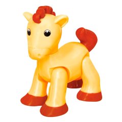 Игрушка-трещотка Kiddieland Домашние животные Лошадка 056929, Оранжевый