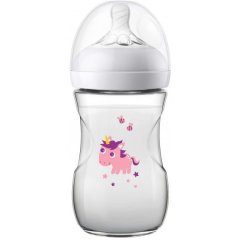 Бутылочка для кормления Philips Avent Natural Единорог 260 мл SCF070/25, Розовый
