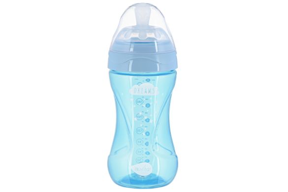 Детская Антиколиковая бутылочка Nuvita Mimic Cool 250 мл голубая NV6032SKY, Голубой