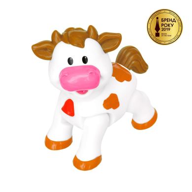 Іграшка Kiddieland Корівка зі звуком тріскачки 056960, Різнокольоровий