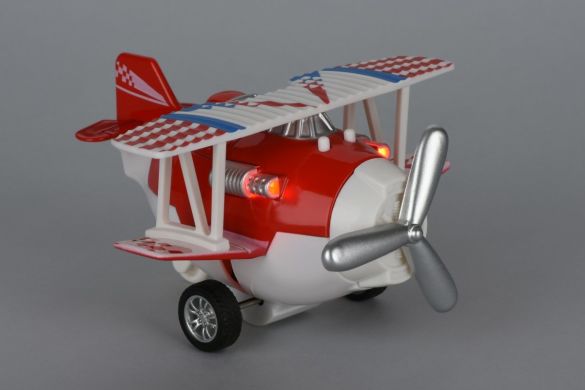 Самолет металический инерционный Same Toy Aircraft красный со светом и музыкой SY8012Ut-3