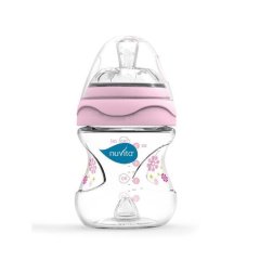 Бутылочка для кормления антиколиковая Nuvita Mimic 150 мл 0м + розовая NV6010, Розовый