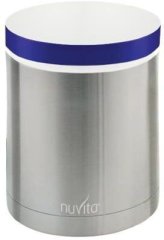 Термос металевий Nuvita для їжі 1000мл. 2 контейнера NV1478, Сріблястий
