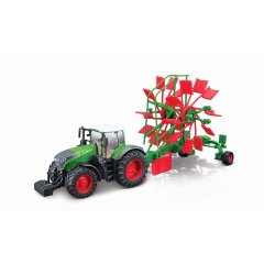 Модель ТРАКТОР FENDT 1050 VARIO c роторными валковыми граблями (10 cm) Bburago 18-31665