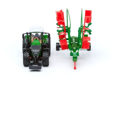 Модель ТРАКТОР FENDT 1050 VARIO з роторними валковими граблями (10 cm) Bburago 18-31665