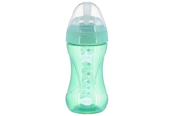 Детская Антиколиковая бутылочка Nuvita Mimic Cool 250 мл зеленая NV6032GREEN, Зелёный