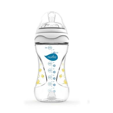 Бутылочка для кормления антиколиковая Nuvita Mimic 250 мл 3м + белая NV6030White, Белый