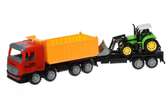 Спецтехника Same Toy инерционный Super Combination Самосвал красный с бульдозером 98-89Ut-1