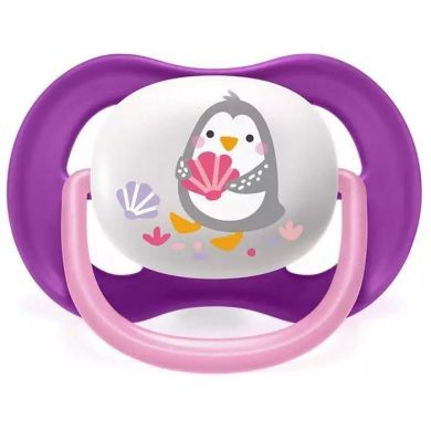 Пустушка ортодонтична Ultra Air Animal для дівчат, від 6 до 18 місяців, 2 шт, Avent SCF080/08