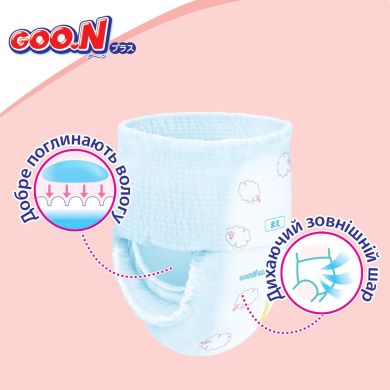 Трусики-підгузки Goo.N Plus для дітей (розмір 3(M), 6-12 кг, 52 шт)