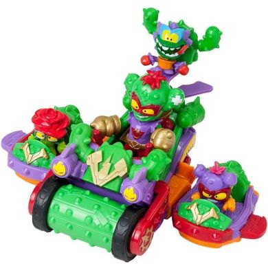 Игровой набор SUPERTHINGS «Kazoom Kids» S1 СПАЙК-РОЛЛЕР КАКТУС (3 машинки, Казум-Кид, 3 фигурки) PSTSP514IN00