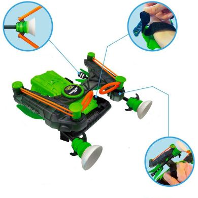 Іграшковий лук на зап'ясток серії Air Storm WRIST BOW (зелений, 3 стріли) Zing AS140G