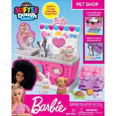 Тесто для лепки Cra-Z-Art Barbie Зоомагазин с формами, набор 10ед 34041CRA