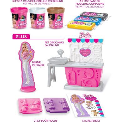 Тесто для лепки Cra-Z-Art Barbie Зоомагазин с формами, набор 10ед 34041CRA