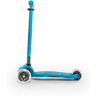 Самокат MICRO серії Maxi Deluxe LED &ndash; АКВА (до 50 kg, триколісний, світло) Micro MMD078