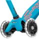 Самокат MICRO серії Maxi Deluxe LED &ndash; АКВА (до 50 kg, триколісний, світло) Micro MMD078
