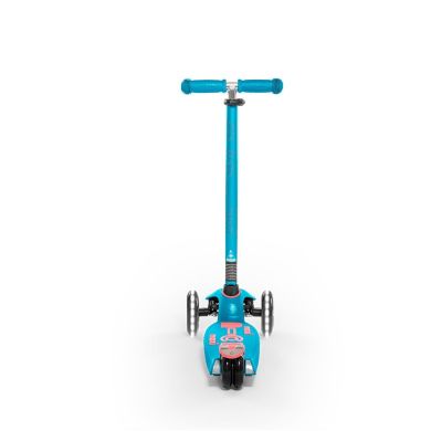 Самокат MICRO серии Maxi Deluxe LED - АКВА (до 50 kg, трехколесный, свет) Micro MMD078