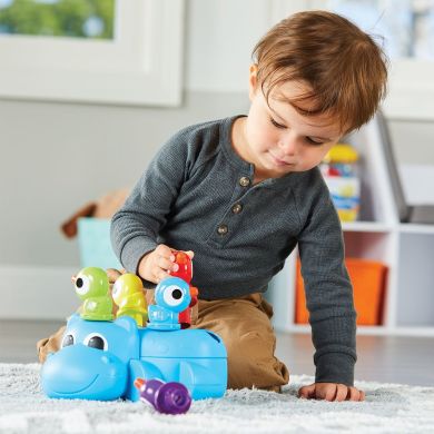 Обучающий игровой набор-сортер Learning Resources — Умный бегемот Гьюи LER9108, Голубой