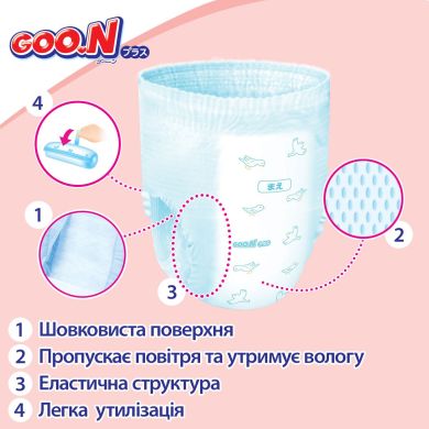 Трусики-підгузки Goo.N Plus для дітей (розмір 6(XXL), 13-25кг, 28 шт.)