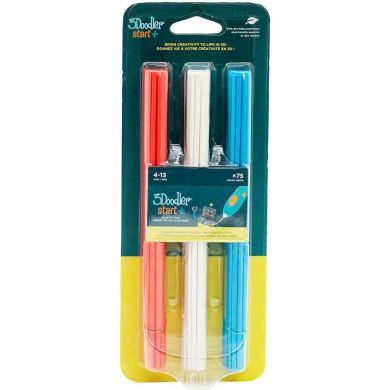 Набор стержней для 3D-ручки 3Doodler Start МИКС (75 шт: красный, белый, синий) 3DS-ECO-MIX1-75