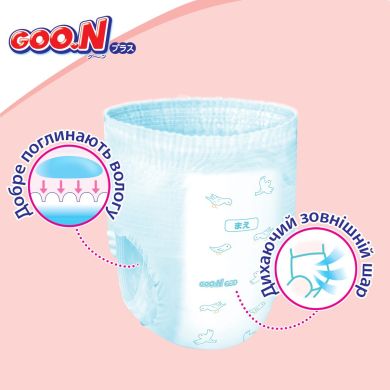 Трусики-підгузки Goo.N Plus для дітей (розмір 6(XXL), 13-25кг, 28 шт.)
