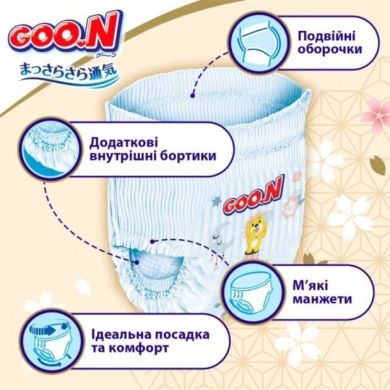 Трусики-підгузки GOO.N Premium Soft для дітей 18-30 кг (розмір 7(3XL), унісекс, 22 шт) F1010101-160, XXXL, 22