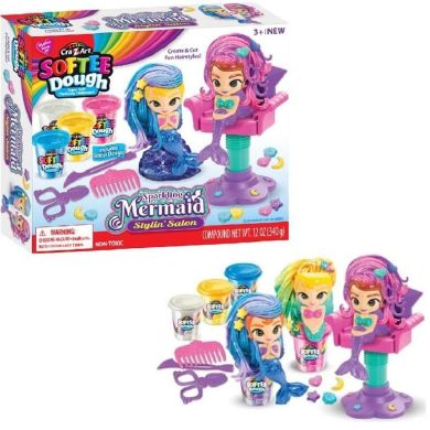 Тісто для ліплення Cra-Z-Art Салон краси Блискуча русалка, набір 12од 66606CRA