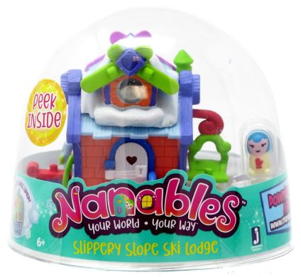 Игровая фигурка Nanables Jazwares Small House Зимняя страна чудес Лыжный домик Тайник 8 см NNB0031