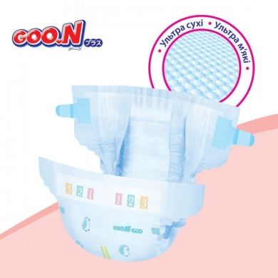 Подгузники Goo.N Plus для детей 4-8 кг (размер S, на липучках, унисекс, 50 ​​шт) 843334 4902011843347