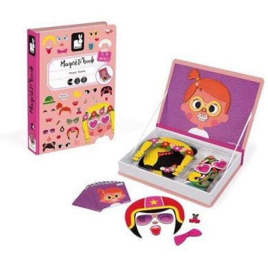 Магнітна книга Janod Смішні обличчя дівчинка J02717