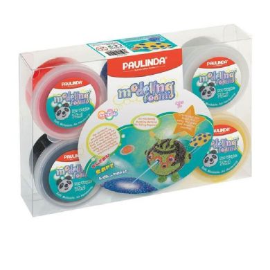 Масса для лепки Paulinda Modeling foam 6х75мл пластиковий бокс PL-072505