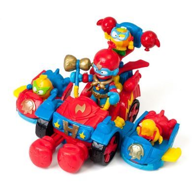 Игровой набор SUPERTHINGS серии «Kazoom Kids» S1 БАЛУН-БОКСЕР (3 машинки, Казум-кид, 3 фигурки) SuperThings PSTSP414IN00