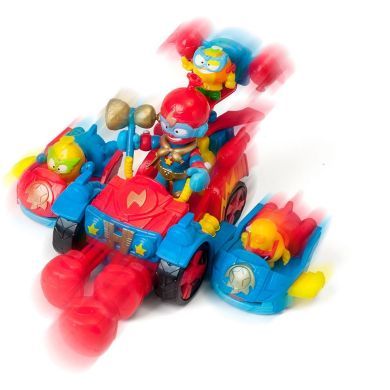 Игровой набор SUPERTHINGS серии «Kazoom Kids» S1 БАЛУН-БОКСЕР (3 машинки, Казум-кид, 3 фигурки) SuperThings PSTSP414IN00