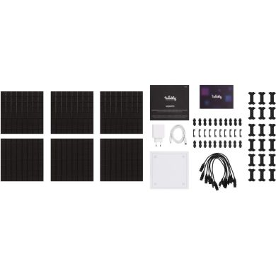 Панель Smart LED Twinkly Squares 1 Starter + 5 Extension RGB IP20 16x16см кабель білий TWQ064STW-07-BEU