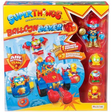 Игровой набор SUPERTHINGS серии «Kazoom Kids» S1 БАЛУН-БОКСЕР (3 машинки, Казум-кид, 3 фигурки) SuperThings PSTSP414IN00
