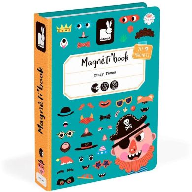 Магнитная книга Janod Смешные лица мальчик J02716