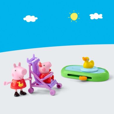 Ігровий набір PEPPA FIGURINES серії Моменти з Пеппою – СЕСТРИЧКИ НА ПРОГУЛЯНЦІ G0528
