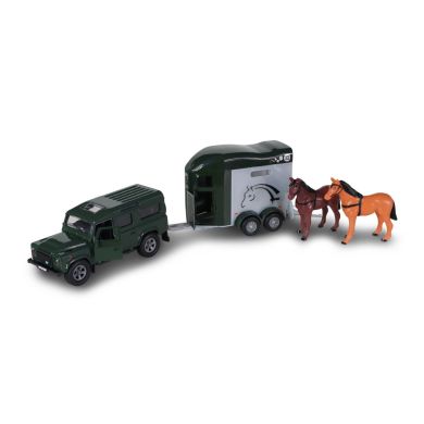 Ігровий набір - Land Rover (з причіпом і фігурками коней)