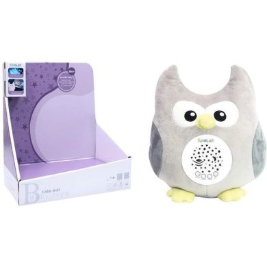 Іграшка музична м'яка Funmuch СОВУШКА з проєктором 6609204 FM666-26, Сірий