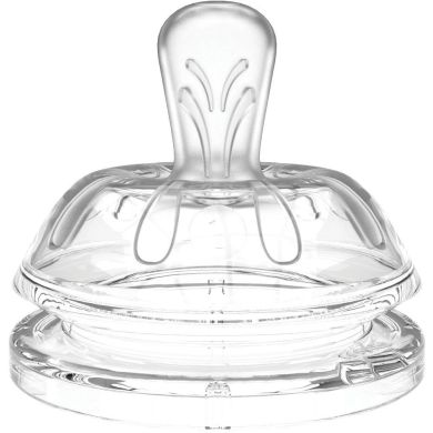 Соска для пляшечки Nuvita Mimic силіконова від 6 місяців для густої їжі NV6064