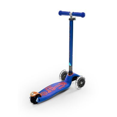Самокат Micro серії Maxi Deluxe Синій (до 50 кг, триколісний, LED) Micro MMD067
