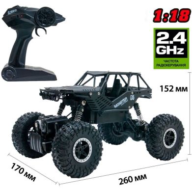 Автомобиль на р/у Sulong Toys 1:18 Off-Road Crawler Tiger Матовый черный SL-111RHMBl