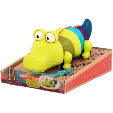 Игрушка-каталка Battat Крокодил Щелк-клаус BX1674Z, Зелёный