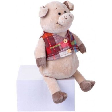 М'яка іграшка Same Toy Свинка в жилетці, 35 см THT723