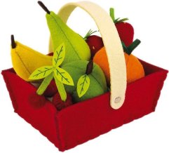 Ігровий набір Janod Кошик з фруктами J06577, Червоний