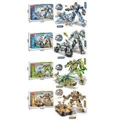 Конструктор 8009-8012 (20) "Трансформер", 4 види, 2 варіанти збірки, в коробці, ВИДАЄТЬСЯ ТІЛЬКИ МІКС ВИДІВ