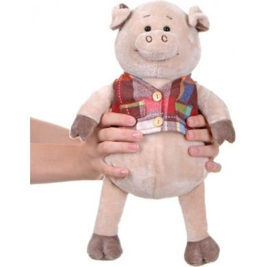 М'яка іграшка Same Toy Свинка в жилетці, 35 см THT723
