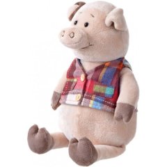 Мягкая игрушка Same Toy Свинка в жилетке, 35 см THT723