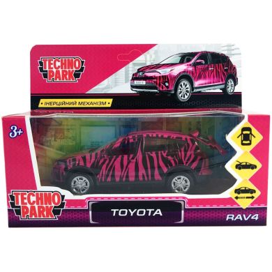 Автомодель GLAMCAR TOYOTA RAV4 (брусничний) Technopark RAV4-12GRL-COW